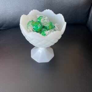 Vintage Milk Glass Footed Dish/Planter